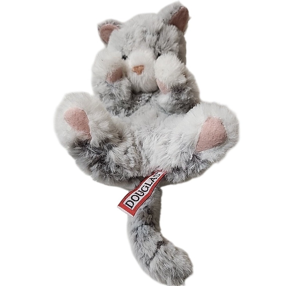 Douglas Kitten Plush Stuffed Cuddle Toys Gray & White Kitty Cat 8" Lil' Baby